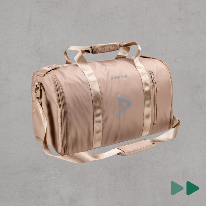 Kleidersack & Reisetasche in beige