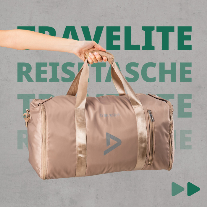 Kleidersack & Reisetasche in beige